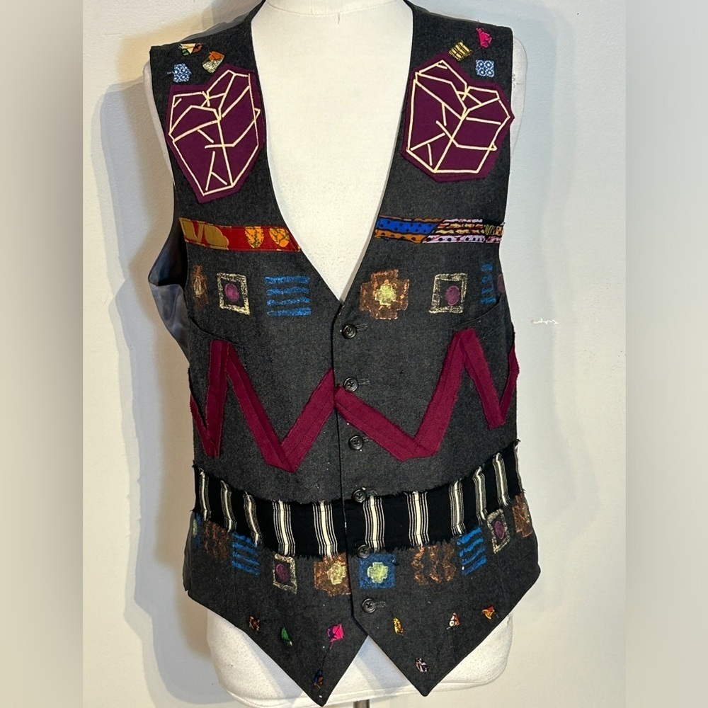 Funky Embellished Vintage vest